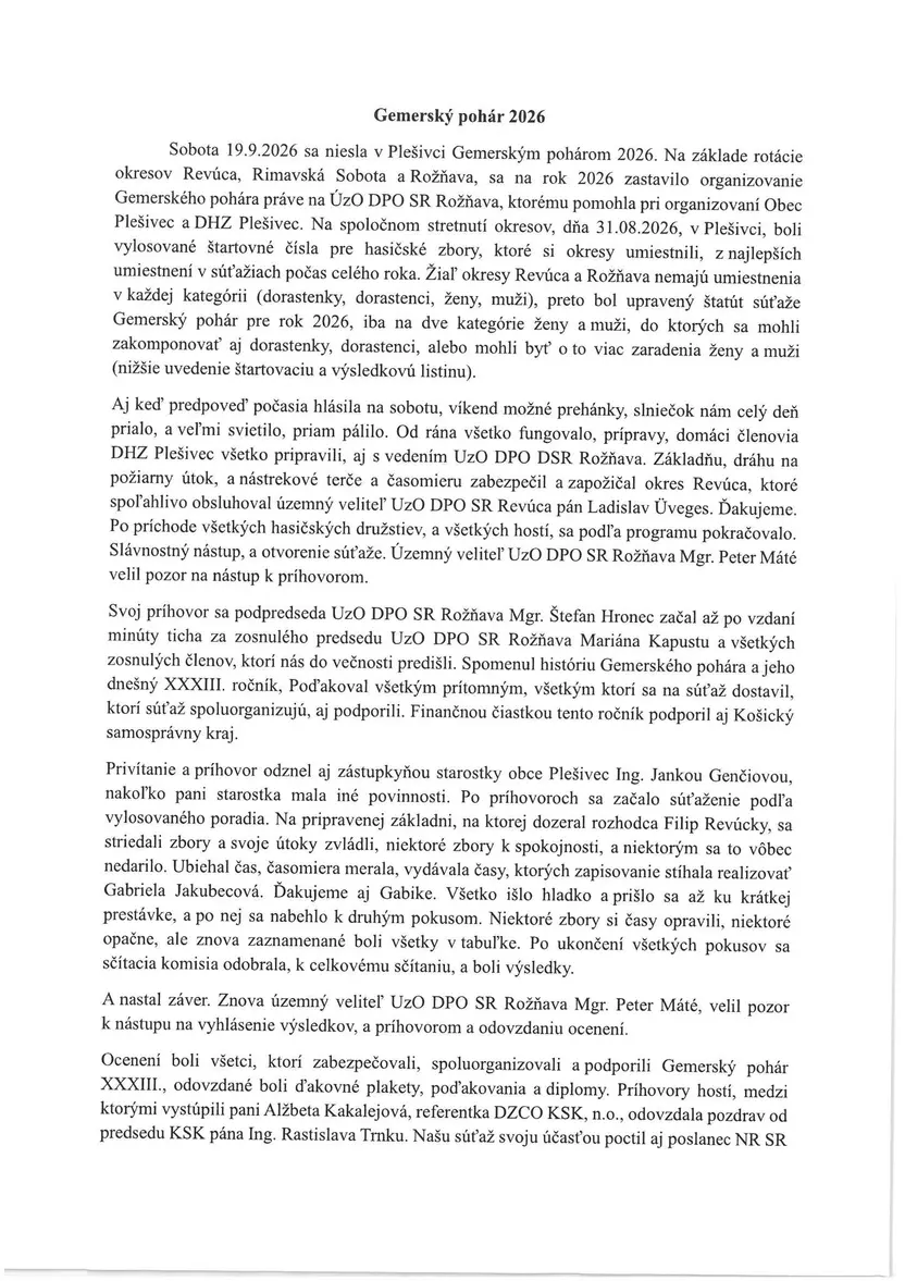 Takto bolo -  Gemerský pohár